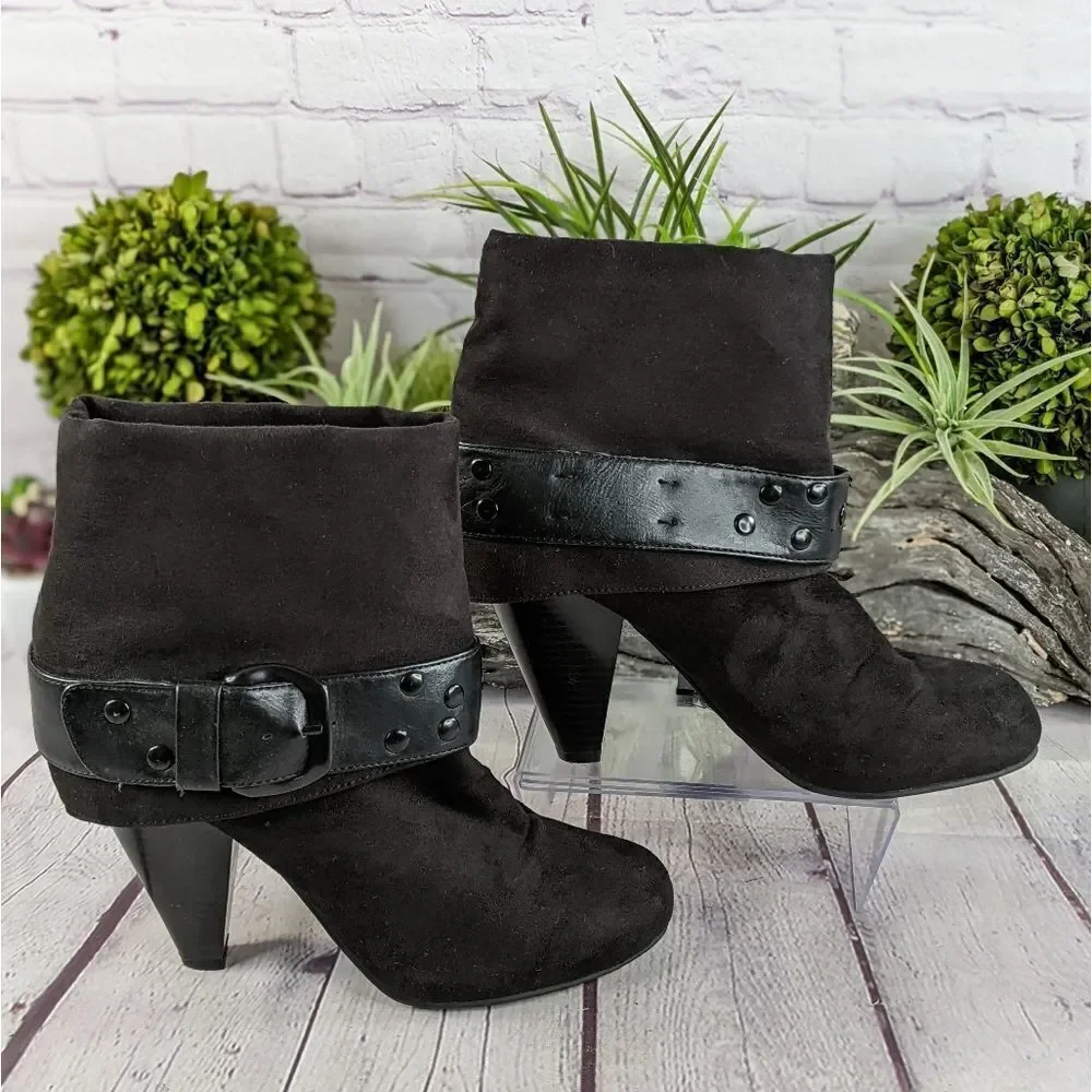 Unlisted Tucked Away Suede Ankle Boots Booties